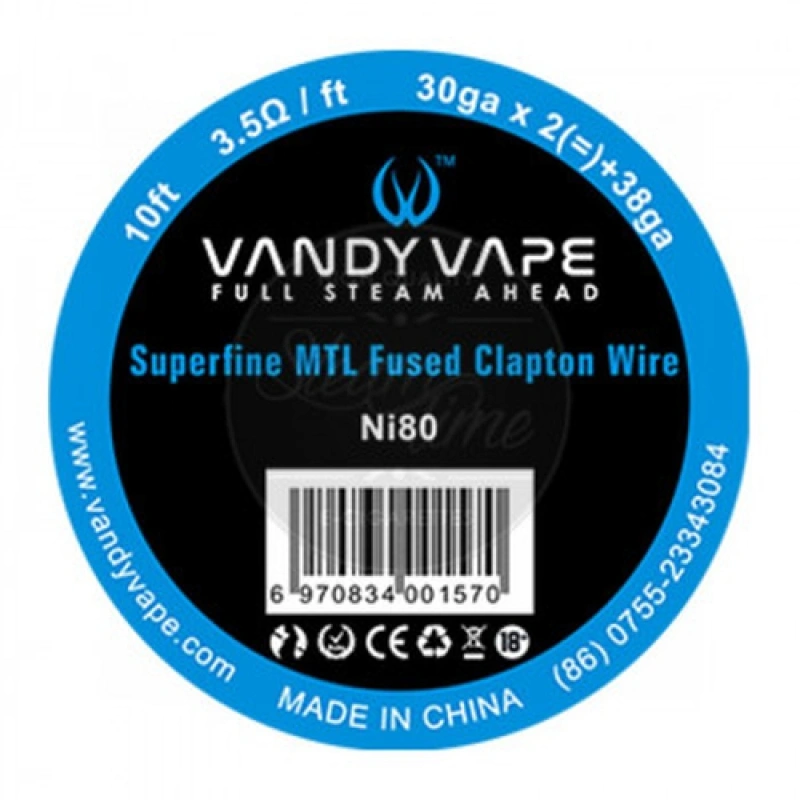 VandyVape - Wickeldraht Ni80 Superfine MTL Fused Clapton Wire 30ga x 2(=)+38ga 3m